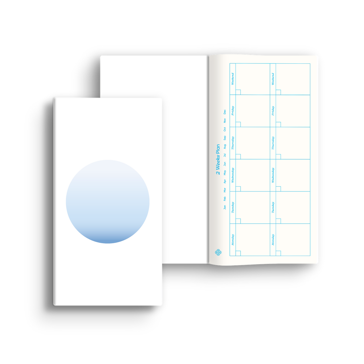 Blue Gradient Traveler Planner, 2 Weeks Plan – MARIA PAPELERIA