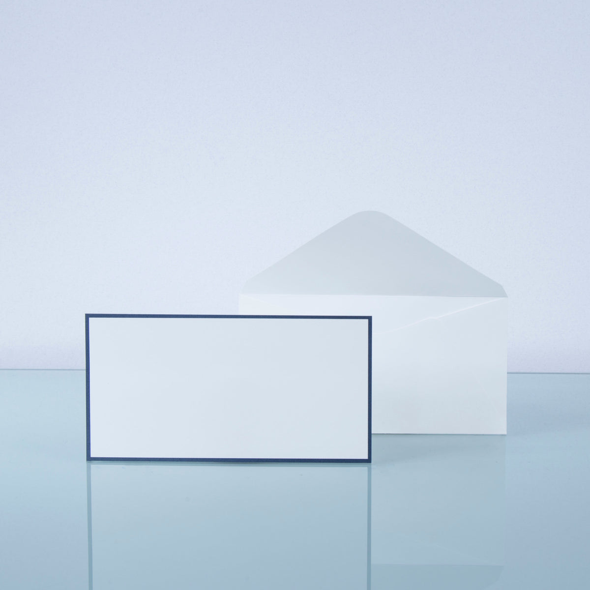 Dark Blue Color Frame Note Cards MARIA PAPELERIA